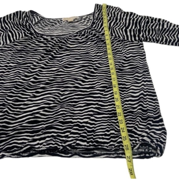 MICHAEL Michael Kors Black and White Zebra Print Blouse - Picture 3 of 7